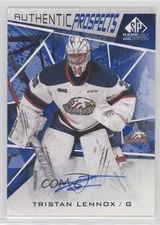 2021-22 Upper Deck SP Game Used CHL Edition Blue Auto Tristan Lennox #8 Auto