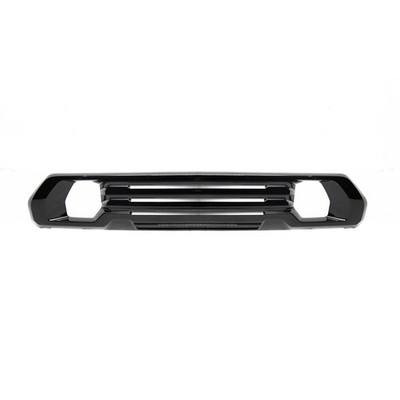 New Gloss Black Front Center Bumper Cover With 3 center bars.