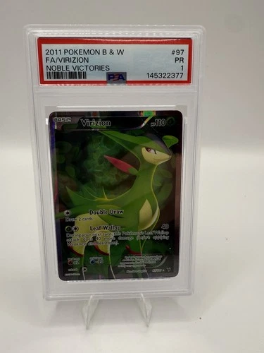 2011 Pokemon Black & White #97 Full Art Virizion Noble Victories PSA 1 POP 2!!