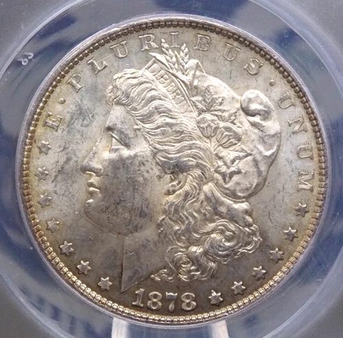 1878 "P" 8TF Morgan SILVER Dollar $1 ANACS MS62 #574 Unc Uncirculated ECC&C, Inc