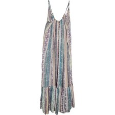 Anthropologie Maxi Dress Boho Striped Sleeveless Casual Summer Multicolor M