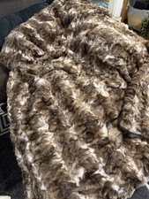 Real Russian Sable Blanket Real Fur King Size Throw Blanket Mint Condition