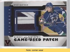 2012 ITG Heroes and Prospects Black Vault Ruby 1/1 Ryan Hartman Patch READ 2d8