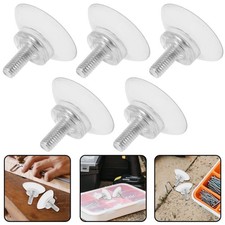  6 Pcs Small Plastic Suction Cup Clear Suckers for Glass Screw in Cups