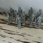 1950’s ? vtg Marx armed forces training center Marine figures soldiers Gray