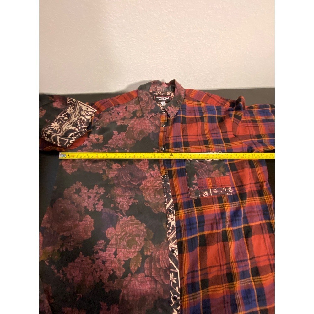 Johnny Was Workshop Patchwork Flannel Button Up F… - image 10