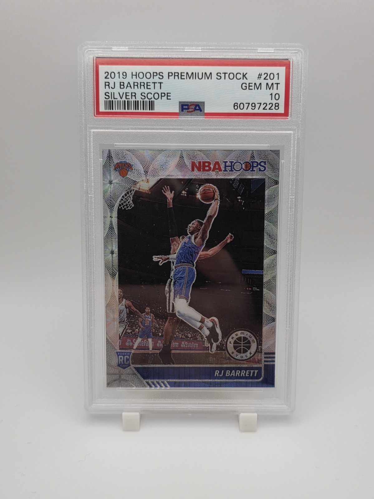 2019-20 Panini NBA HOOPS Premium Stock - RJ Barrett #201 Silver Scope Prizm (RC)