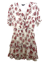 Paige Evonna Faux Wrap Mini Dress Size XS Floral Silk Ruffles Tiered NWT NO BELT