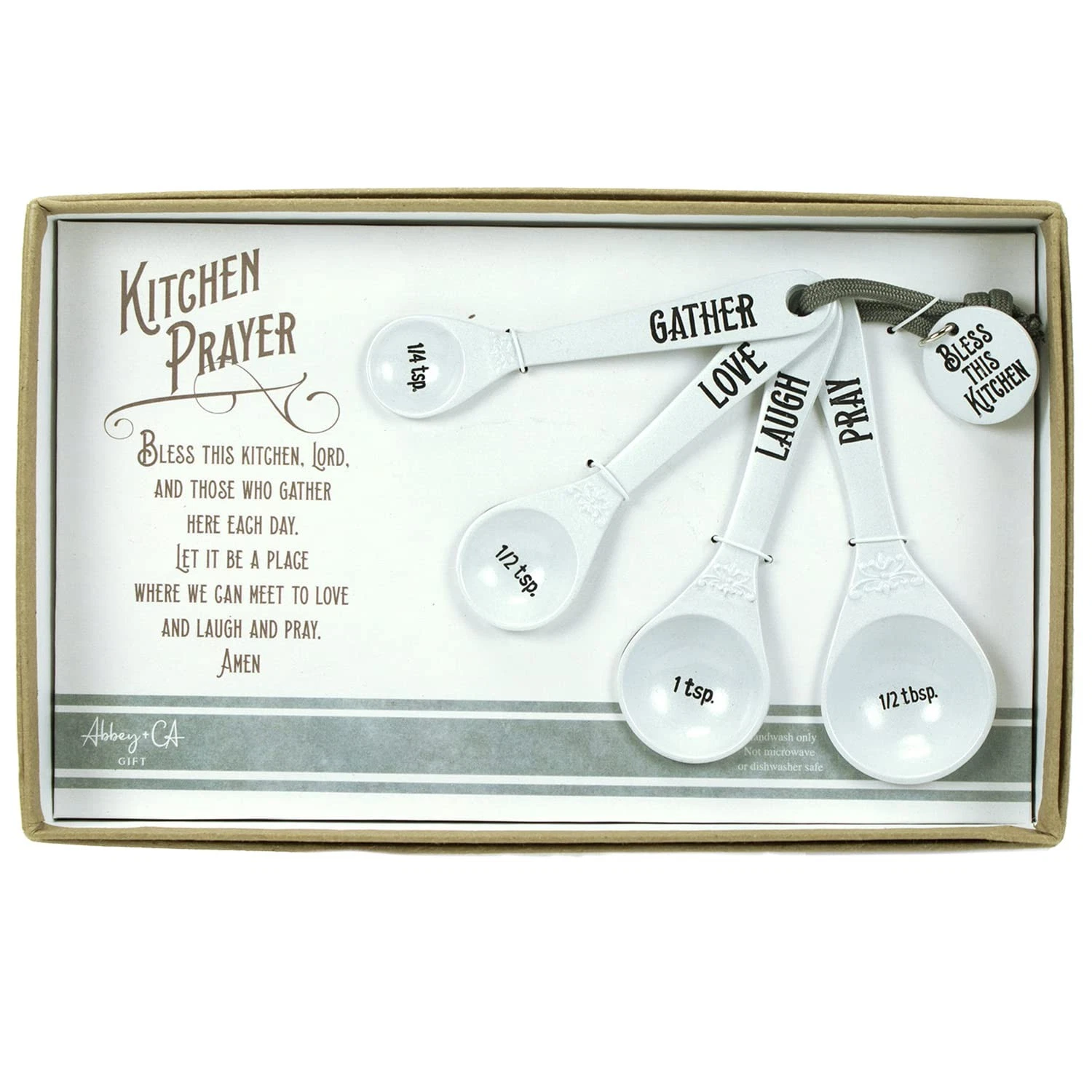 Abbey & CA Gift Bless This Kitchen Measuring Spoon Set Of 4
