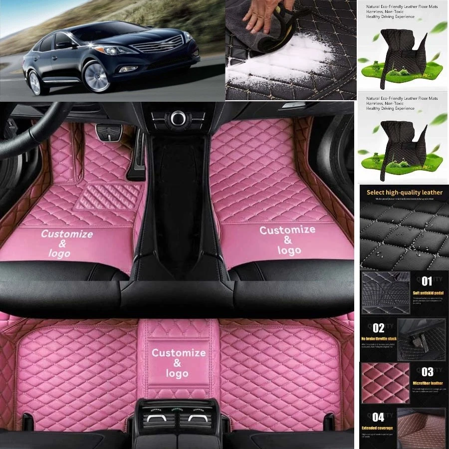 For Hyundai Azera Car Floor Mats Custom Luxury Waterproof Auto Liners Carpets Foto 3 de 4