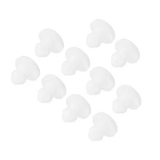 10Pcs Silicone Snap in Locking Hole Plugs, Seal Cover Panel Round 4mm White