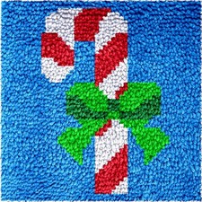 Numptain Latch Hook Kits for Kids,DIY Rug Crafts Christmas Onesize, Candy