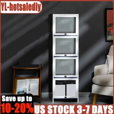 4-Tiers Bamboo Display Case Matchbox Model Collection Cabinet Storage Shelf US