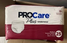 ProCare Protective Underwear/Adult Diapers Medium Waist 34" To 46" - 25ct