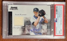 2004 Bowman Sterling Scott Kazmir Rookie🚨GU Jersey🔥Auto✍️PSA 9🎆MINT💎