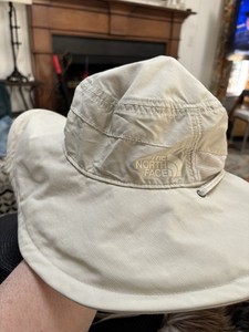 The North Face Wide Brim Hat Beige Nylon Polyester Camping Hiking Outdoor