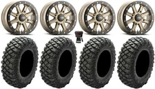ITP Inertia Bdlk 15" Wheels Br +40mm 33" Crawler XG Tires Kawasaki Teryx Mule