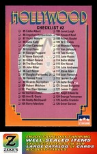 1991 Starline Hollywood Walk of Fame #249 Checklist #2