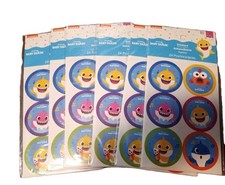 6 Packs Of 24 Baby Shark Pinkfong Cartoon Kids Birthday Party Favor Stickers