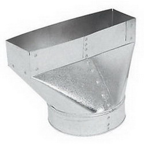 Gray Metal South 12X6X8-110R Straight Register Boot Galvanized