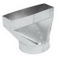 Gray Metal South 12X6X8-110R Straight Register Boot Galvanized