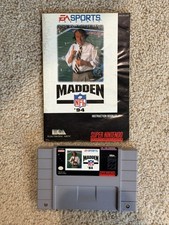 Madden NFL 94 Super Nintendo SNES Cartridge with Manual Authentic EA Sports