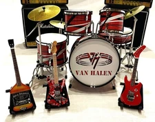 MINIATURE DRUM & GUITAR SET - VAN HALEN #3 - MEMORABILIA AND COLLECTIBLES