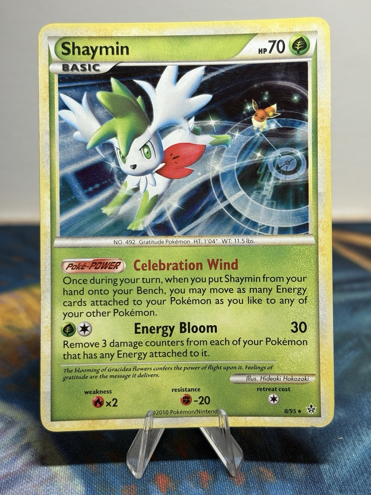 Shaymin 8/95 HGSS Unleashed Holo Rare 2010 Pokemon Card MP