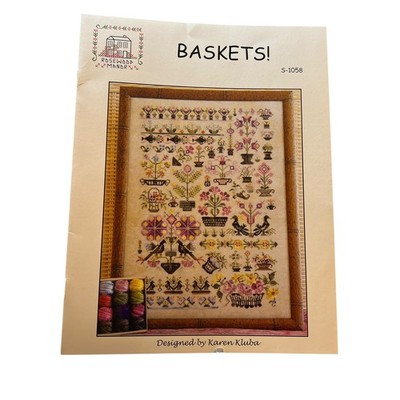 Rosewood Manor Baskets! Cross Stitch Pattern S-1058 by Karen Kluba Floral New