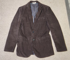 Mens J. Crew Blazer Corduroy Jacket Chocolate Brown Size Small Sport Coat Button