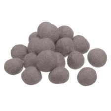 Wool Felt Balls Beads Woolen Fabric 2cm 20mm Grey for Home Crafts 20Pcs