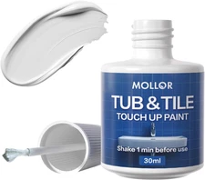 Tub and Tile Paint, Semi-Gloss White Touch up Paint Pen for Scratches, Chips, Sp