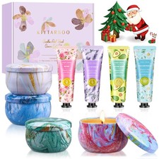 Gift Baskets for Women: Unique Candles Hand Cream Lotion Gifts Set, Christmas
