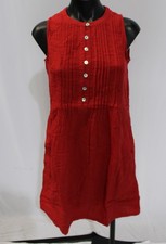 Quince Women's Cotton Gauze Sleeveless Swing Dress NC3 Wild Cherry Size XS NWT