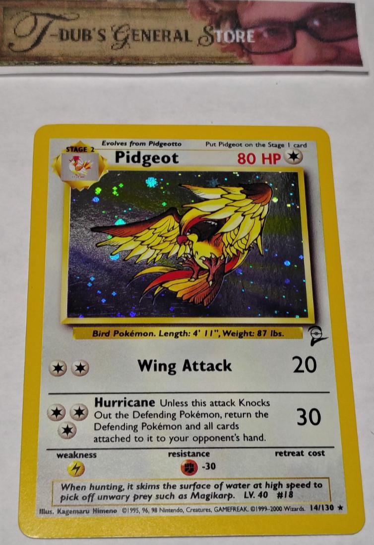 2000 Pokemon Base Set 2 Pidgeot Holo 14/130 MINT - Pack Fresh One Owner
