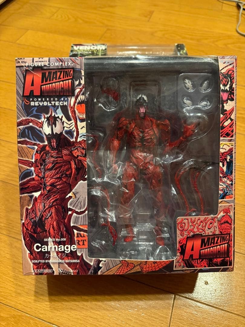 Revoltech A.MAZING Carnage Figure Red Articulated Marvel Spider