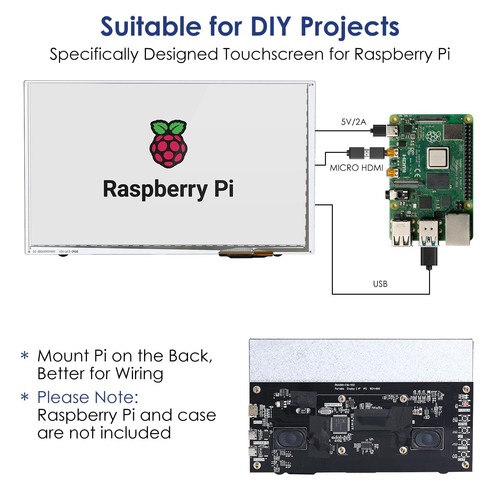 Monitor Pantalla Táctil Raspberry Pi 9 Pulgadas 1024x600 HDMI Monitor 16:9 IPS... - Imagen 2 de 8