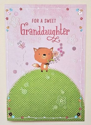 Happy Easter Granddaughter/ Greeting Card Large Format (incl. Envelope 5,5x8'')
