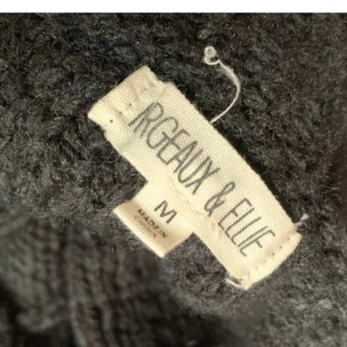 Argeaux & Elle Womens Medium Black Cable Knit Sweater - Image 3 of 3