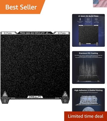 Official Creality 315x310mm PEI Build Plate - High Adhesion, Easy Print Release