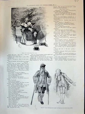 Old Antique Print 1894 Story Illustration Romance Man Grand Duke Crutches 19th