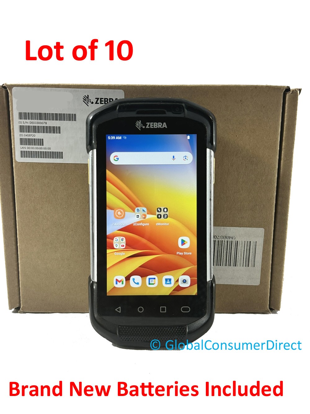 Lot of 10 Zebra TC77 Android 14 Barcode Scanner 1D/2D/QR TC77HL-5ME24BG-NA LTE