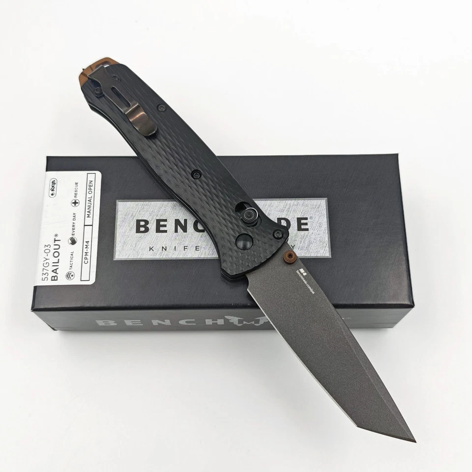 Cuchillo plegable de bolsillo Benchmade 537GY-03 Rescate mango negro bloqueo eje caída Foto 4 de 4