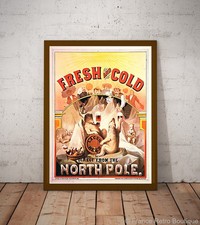 Fresh and Cold Lager Vintage Beer Print