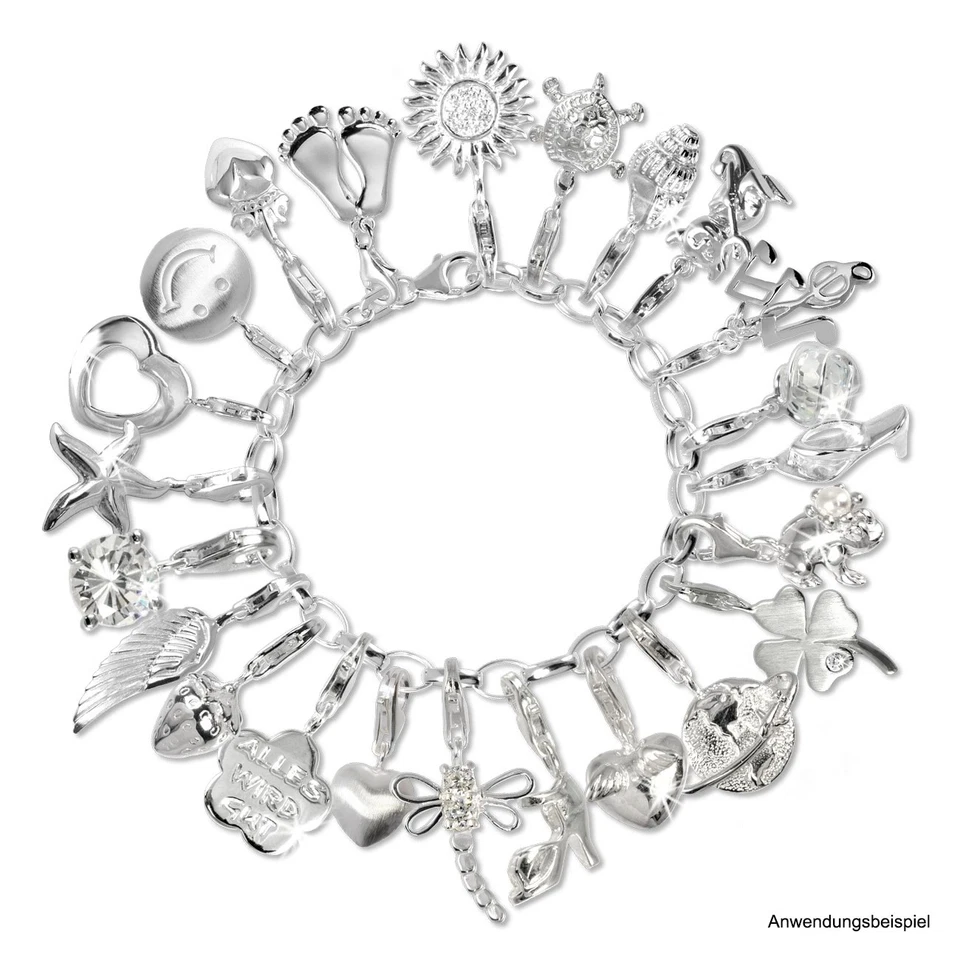 Charmsarmband 19cm 925 Sterling Silber Charms Armschmuck SilberDream FC0502 - Bild 2 von 4