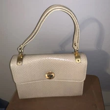 1950s 1960s Stylecraft Miami Yellow Vinyl Handbag, Vintage 50s 60s Yellow Purse