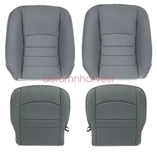 2015-2016 Fits Dodge Ram 1500 2500 3500 Driver & Passenger Cloth Seat Cover Gray
