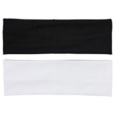 2 PCS 60mm Headbands, Black, White, Wide Stretchy Elastic Hairband, Sport, Yoga