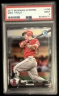 2017 Bowman Chrome Baseball MIKE TROUT #100 PSA 9 Mint Los Angeles Angels