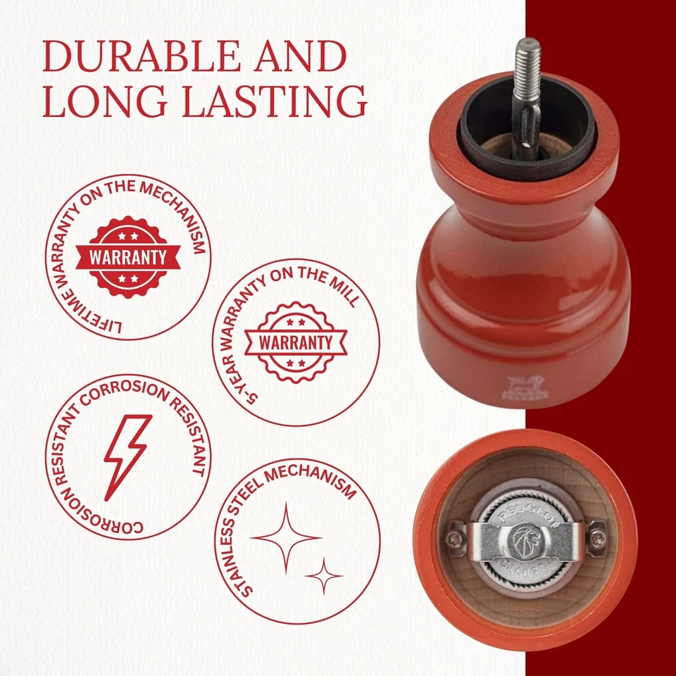 Molinillo de pimienta Peugeot Bistro 4 pulgadas, molinillo ajustable de acero inoxidable Foto 4 de 4